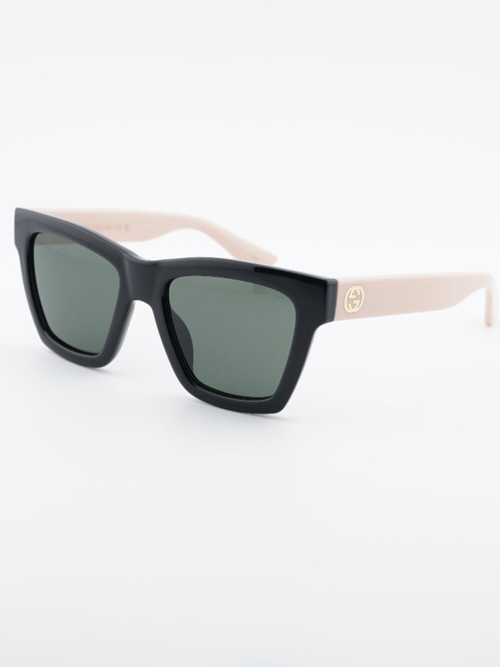 Gucci GG1714S 006 Sunglasses Black/Pink Square Frame, Grey Lenses